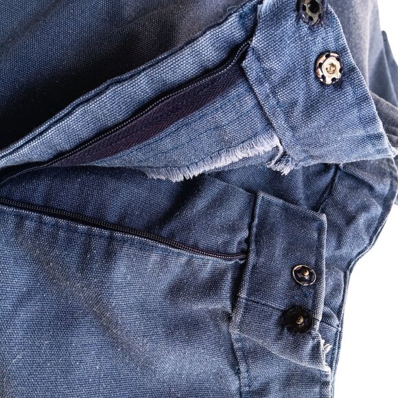 1OF1 27x30 Vintage Bellbottom Jeans 1970's Handmade Hippy Distressed Faded USA - Picture 6 of 8